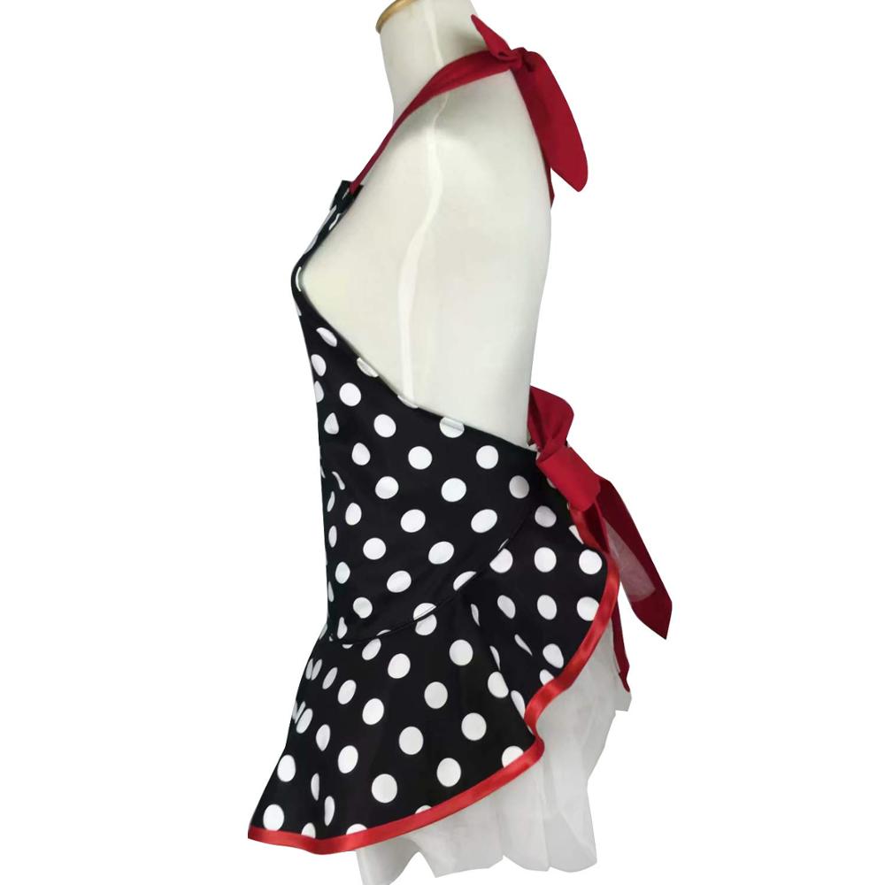 Retro Apron Polka Dots Clothes Cover
