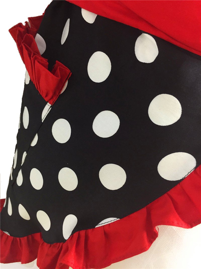 Retro Apron Polka Dots Clothes Cover