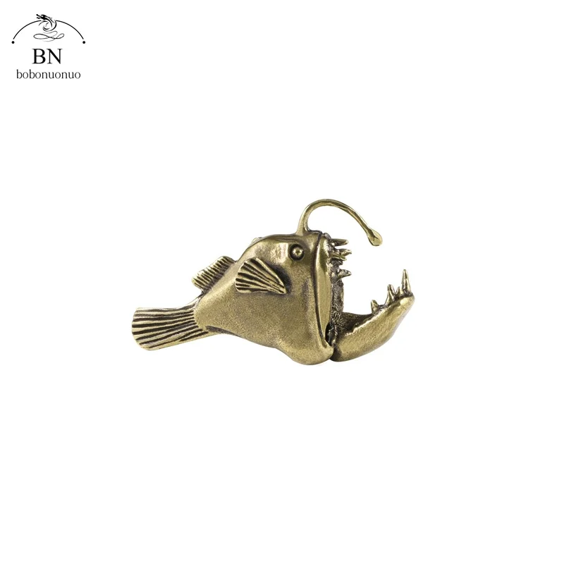 Retro Brass Ocean anglerfish Watching Fishes Sea Animals Model Fishbowl Decoration Action Figures Education Miniatures Retro Brass Ocean anglerfish Watching Fishes Sea Animals Model Fishbowl Decoration Action Figures Education Miniatures