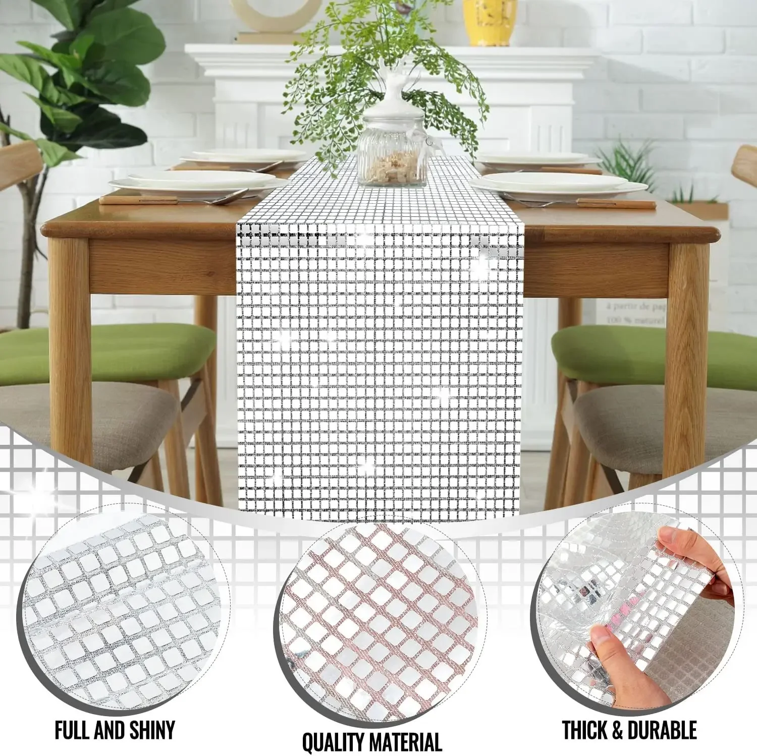 Retro Design Glitter Table Runner Retro Design Glitter Table Runner