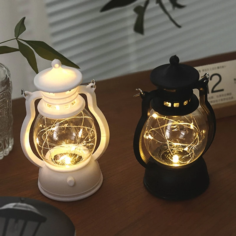 Retro Flameless Candle Holder Candlestick Kerosene Lamp with Button Battery Table Light Vintage Decor Kerosene Lamp Retro Flameless Candle Holder Candlestick Kerosene Lamp with Button Battery Table Light Vintage Decor Kerosene Lamp