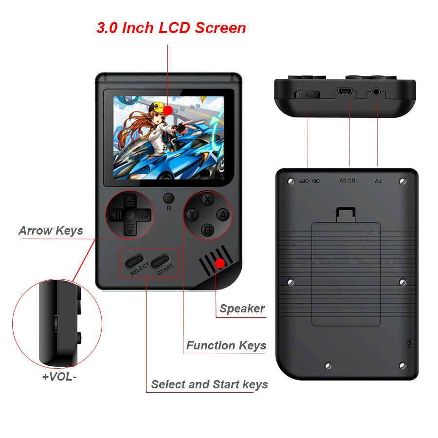 Retro Game Console 8-Bit Pocket Player Retro Game Console 8-Bit Pocket Player