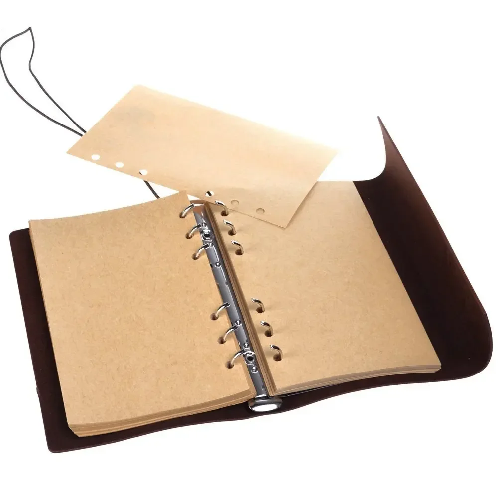 Retro Notebooks and Journals Agenda Binder Sketch Book Leather Soft Cover 14x10cm Replaceable Kraft Paper Inner Korean Retro Notebooks and Journals Agenda Binder Sketch Book Leather Soft Cover 14x10cm Replaceable Kraft Paper Inner Korean
