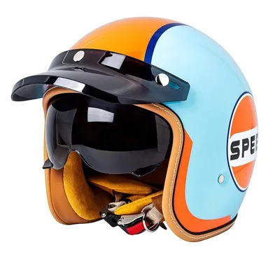 Retro Semi-Open Motorcycle Helmet Cross-Country Motorcycle Accessories Motorcycle Helmet 3/4 Retro Helmet In Winter Retro Semi-Open Motorcycle Helmet Cross-Country Motorcycle Accessories Motorcycle Helmet 3/4 Retro Helmet In Winter