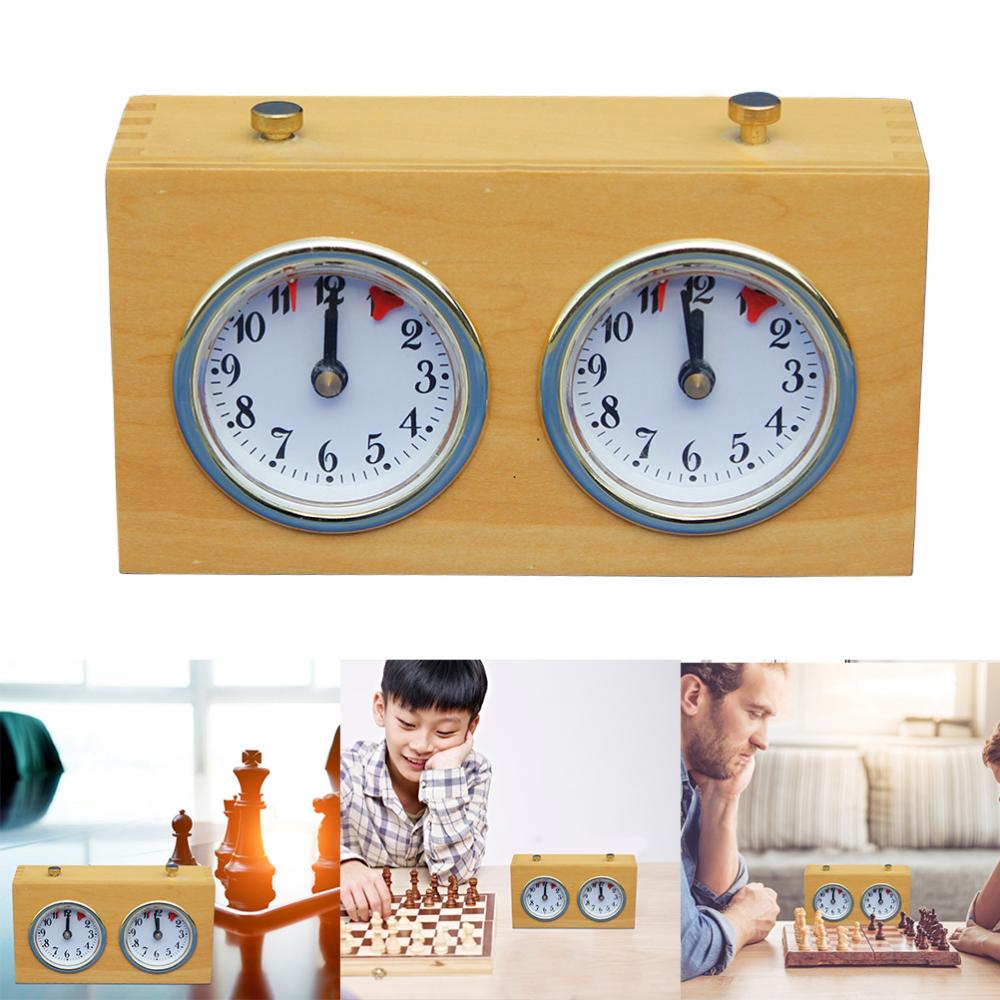 Retro Style Analog Wooden Chess Clock