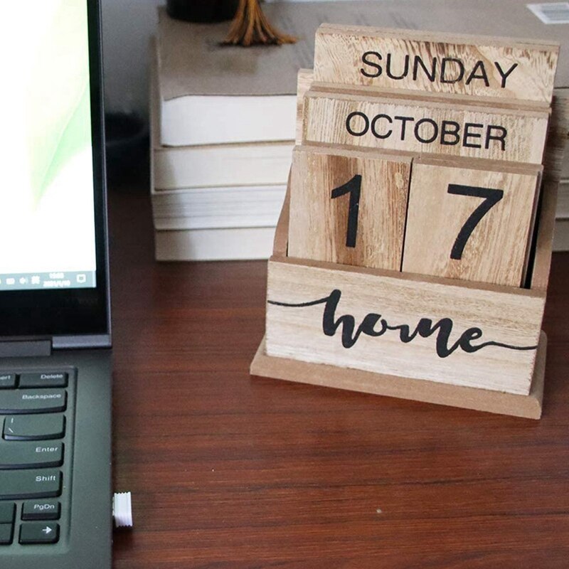 Retro Style Flip Wooden Desk Calendar Retro Style Flip Wooden Desk Calendar