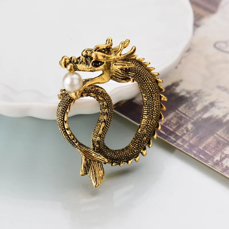 Retro Style Metal Dragon Brooch Pin Retro Style Metal Dragon Brooch Pin