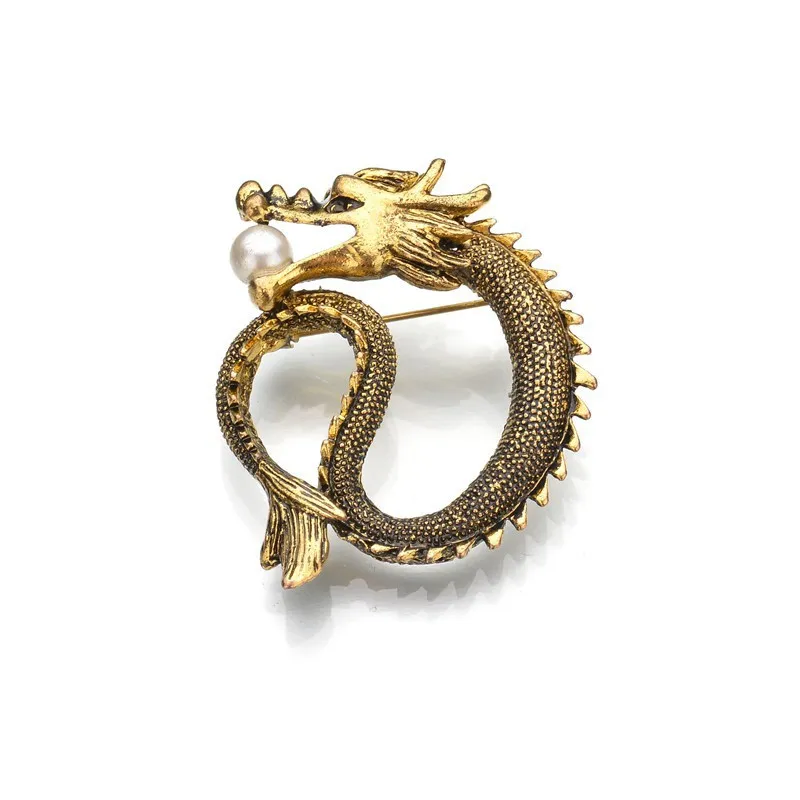 Retro Style Metal Dragon Brooch Pin Retro Style Metal Dragon Brooch Pin