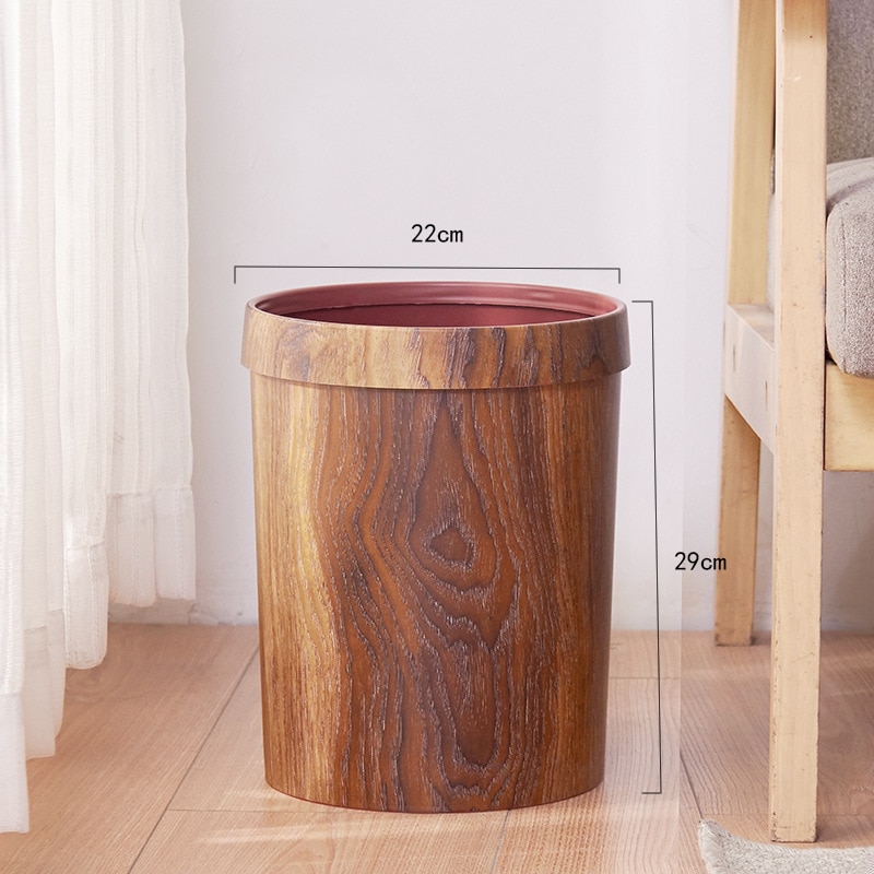Retro Style Wooden Trash Can Retro Style Wooden Trash Can