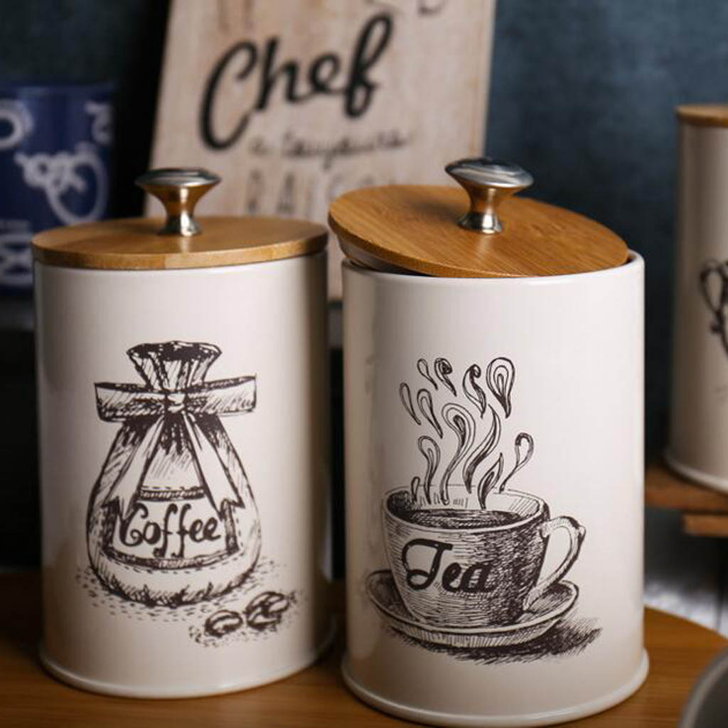 Retro Tea Coffee Sugar Canister Set (3pcs) Retro Tea Coffee Sugar Canister Set (3pcs)