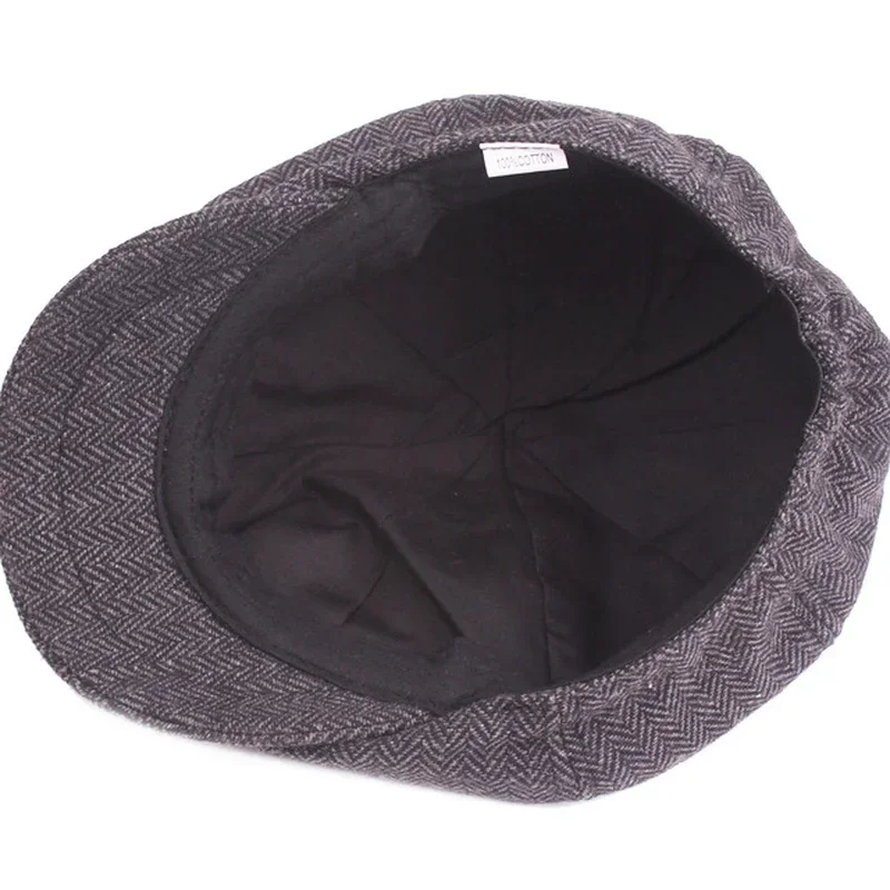 Retro Tweed Newsboy Hat Men Beret Gatsby Beret Hats Street Caps Peaked Octagonal with Brim Caps Winter Spring Hip Hop Retro Tweed Newsboy Hat Men Beret Gatsby Beret Hats Street Caps Peaked Octagonal with Brim Caps Winter Spring Hip Hop
