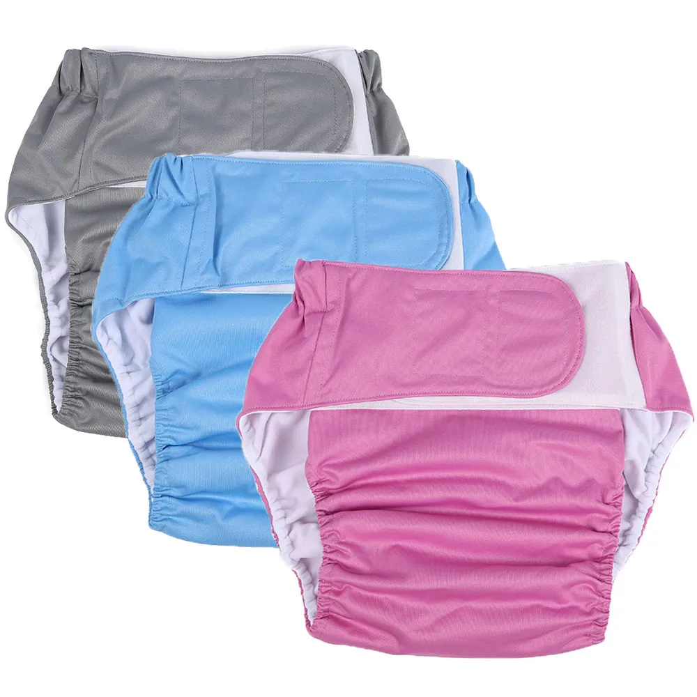 Reusable Adult Diapers, Large Size, Washable Cloth Diaper for Patients, Elderly Men and Women, Incontinence Pants