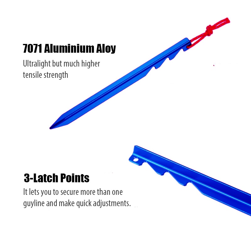 Reusable Aluminum Tent Stakes (10 pcs)