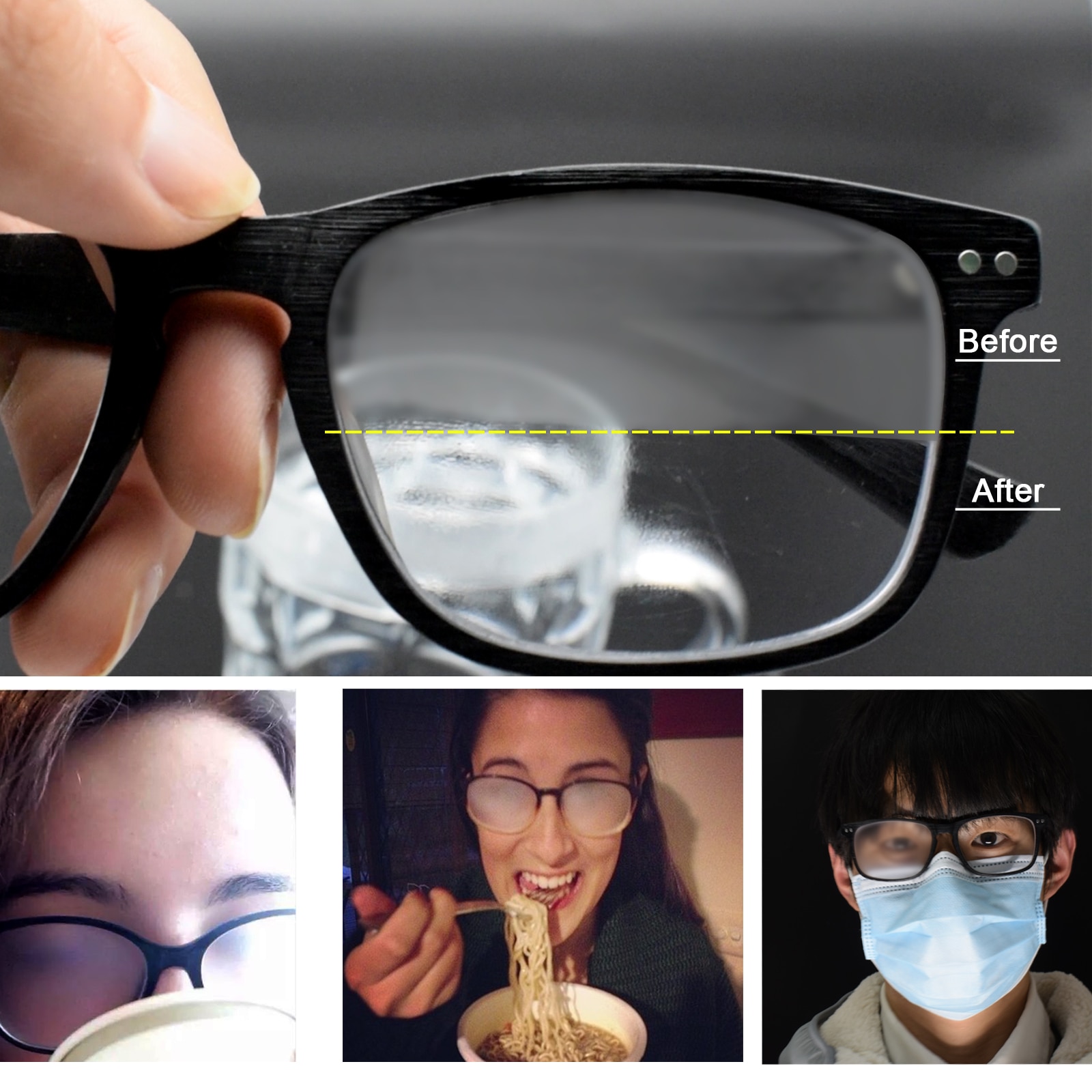 Reusable Anti Fog Glasses Wipe