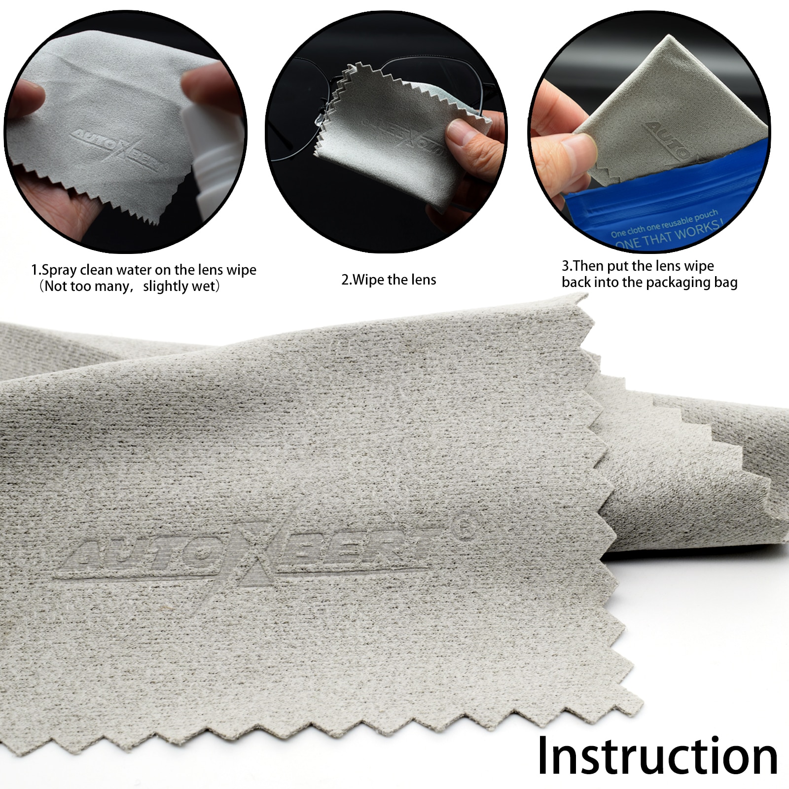 Reusable Anti Fog Glasses Wipe