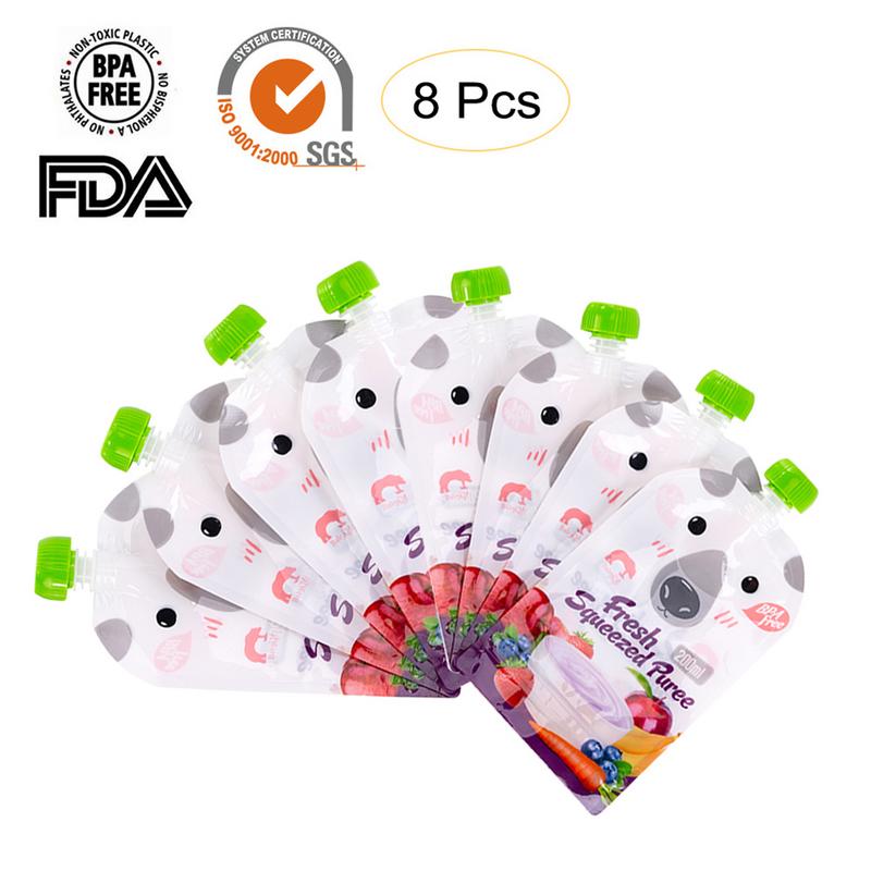 Reusable Baby Food Pouches Feeding Bag (8 pieces) Reusable Baby Food Pouches Feeding Bag (8 pieces)