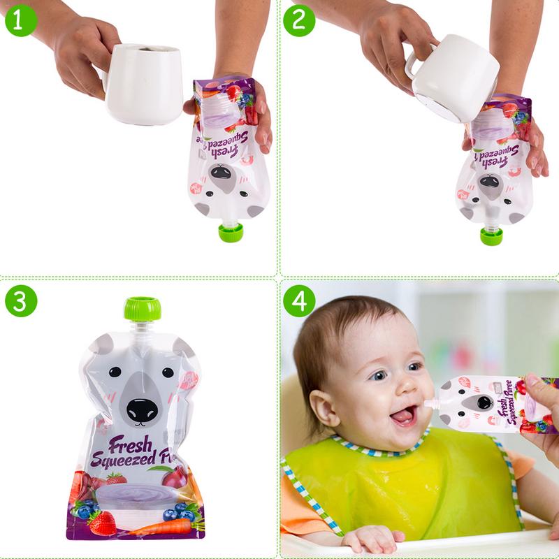 Reusable Baby Food Pouches Feeding Bag (8 pieces) Reusable Baby Food Pouches Feeding Bag (8 pieces)