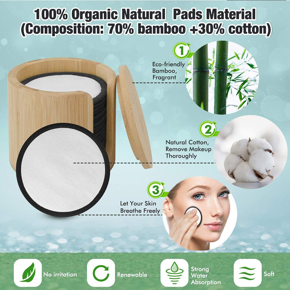 Reusable Bamboo Cotton Pads (16 pcs) Reusable Bamboo Cotton Pads (16 pcs)
