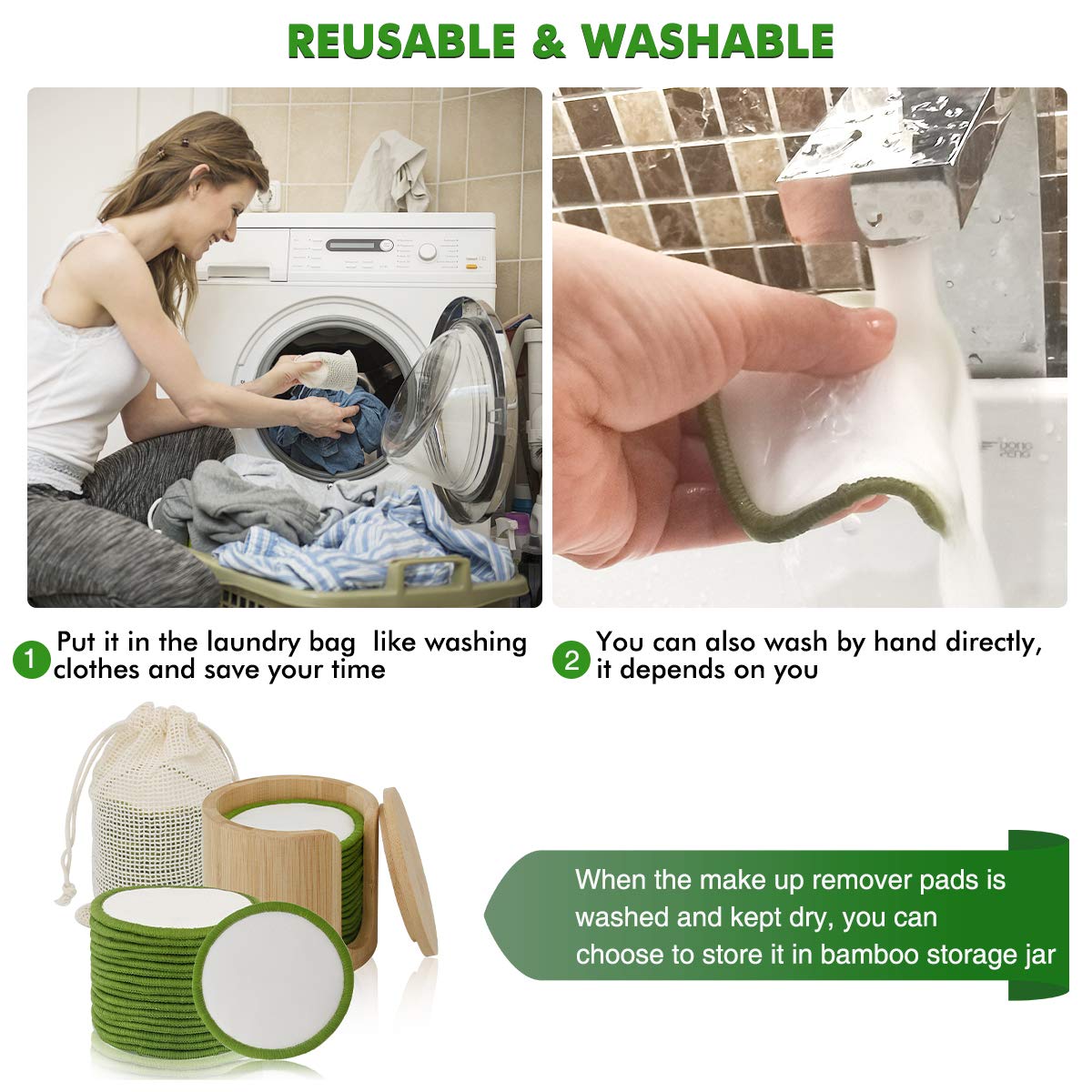 Reusable Bamboo Makeup Remover Pads