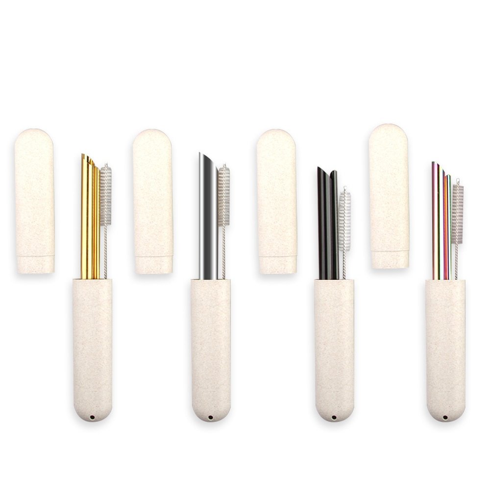 Reusable Bubble Tea Straw Set (4pcs)