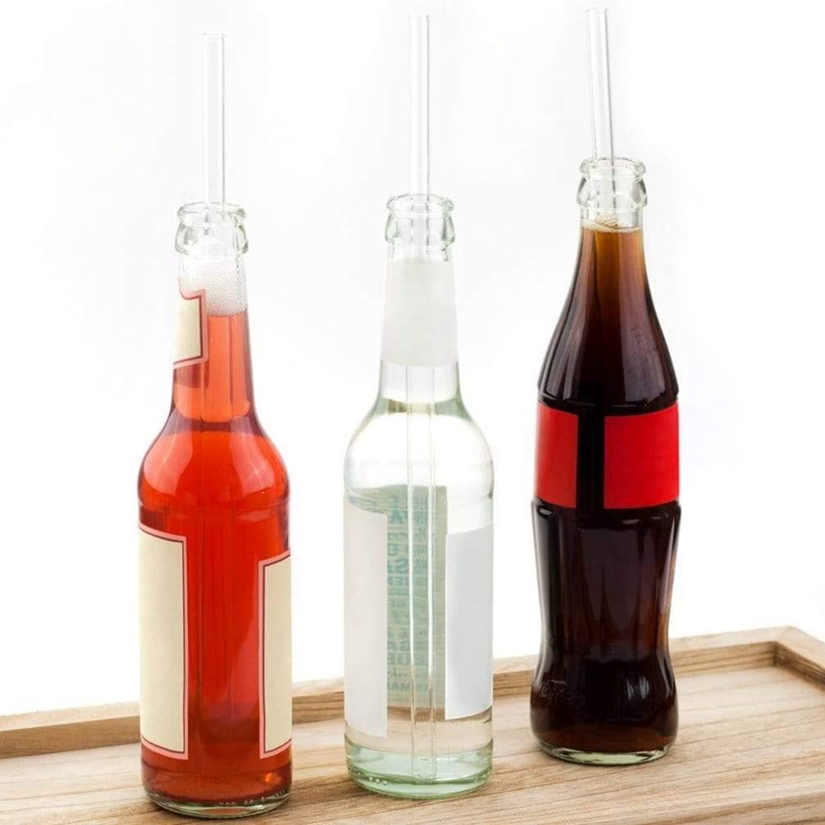 Reusable Clear Glass Straws Set (6 Pcs) Reusable Clear Glass Straws Set (6 Pcs)