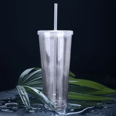 Reusable Clear Tumbler with Straw Reusable Clear Tumbler with Straw