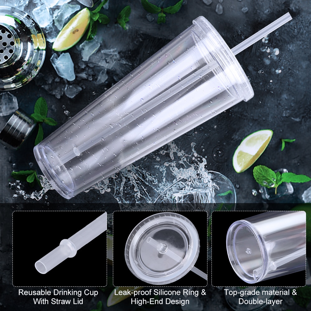 Reusable Clear Tumbler with Straw Reusable Clear Tumbler with Straw