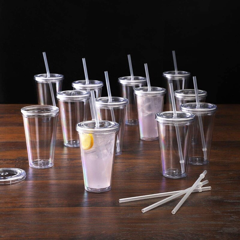 Reusable Clear Tumbler with Straw Reusable Clear Tumbler with Straw