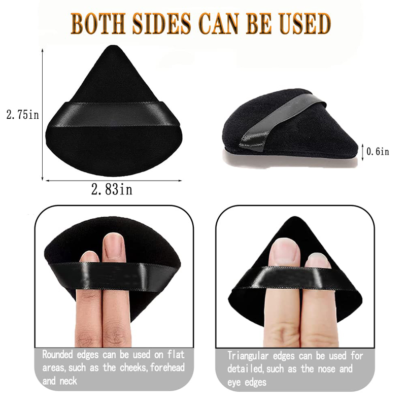 Reusable Cotton Triangle Puff Sponges (6Pcs)