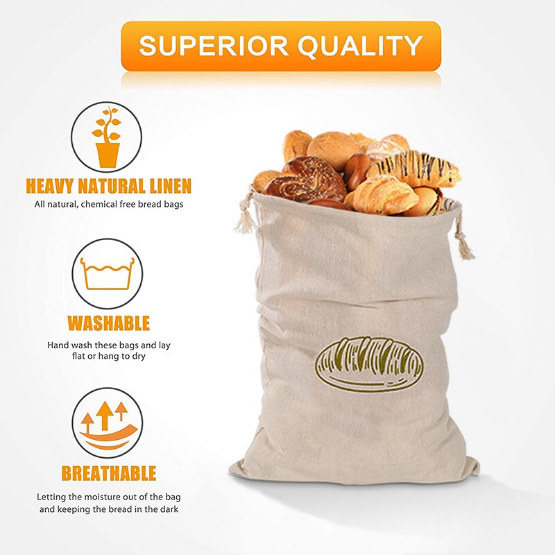 Reusable Drawstring Cloth Bread Bag Reusable Drawstring Cloth Bread Bag