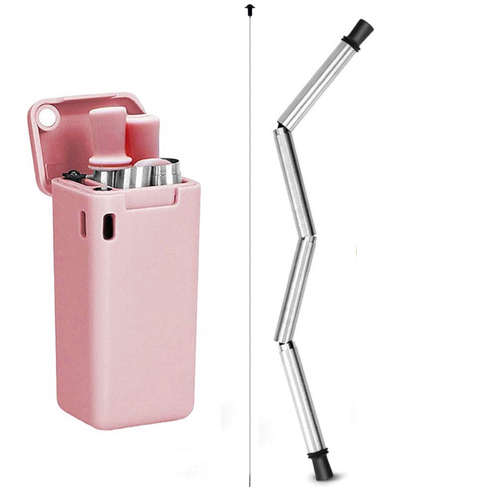 Reusable Drinking Straws Foldable Metal Straw Reusable Drinking Straws Foldable Metal Straw