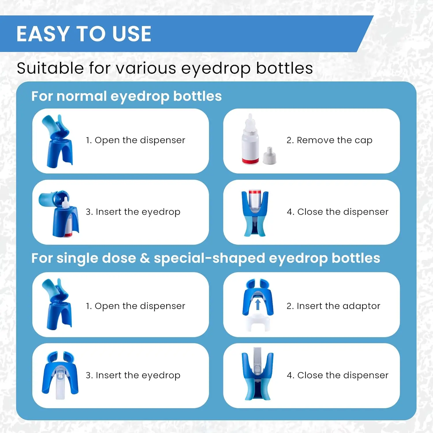 Reusable Eyedrops Holder Eye Drops Bottle Helper Eye Ointments Drops Holder Device Eyedrop Guide Aid Help Applicator Reusable Eyedrops Holder Eye Drops Bottle Helper Eye Ointments Drops Holder Device Eyedrop Guide Aid Help Applicator