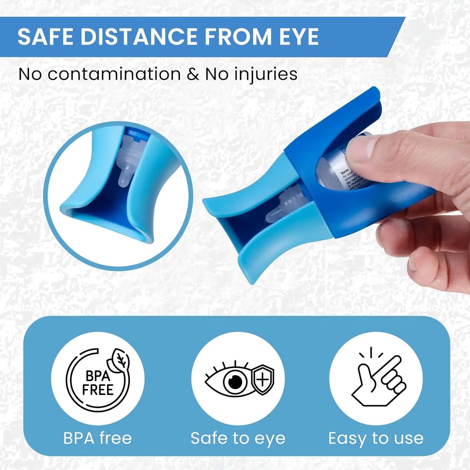 Reusable Eyedrops Holder Eye Drops Bottle Helper Eye Ointments Drops Holder Device Eyedrop Guide Aid Help Applicator Reusable Eyedrops Holder Eye Drops Bottle Helper Eye Ointments Drops Holder Device Eyedrop Guide Aid Help Applicator
