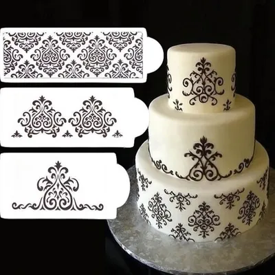 Reusable Fondant Stencils (3 pcs) Reusable Fondant Stencils (3 pcs)