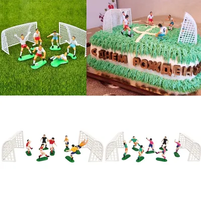 Reusable Football Cake Topper Set (8 pcs) Reusable Football Cake Topper Set (8 pcs)