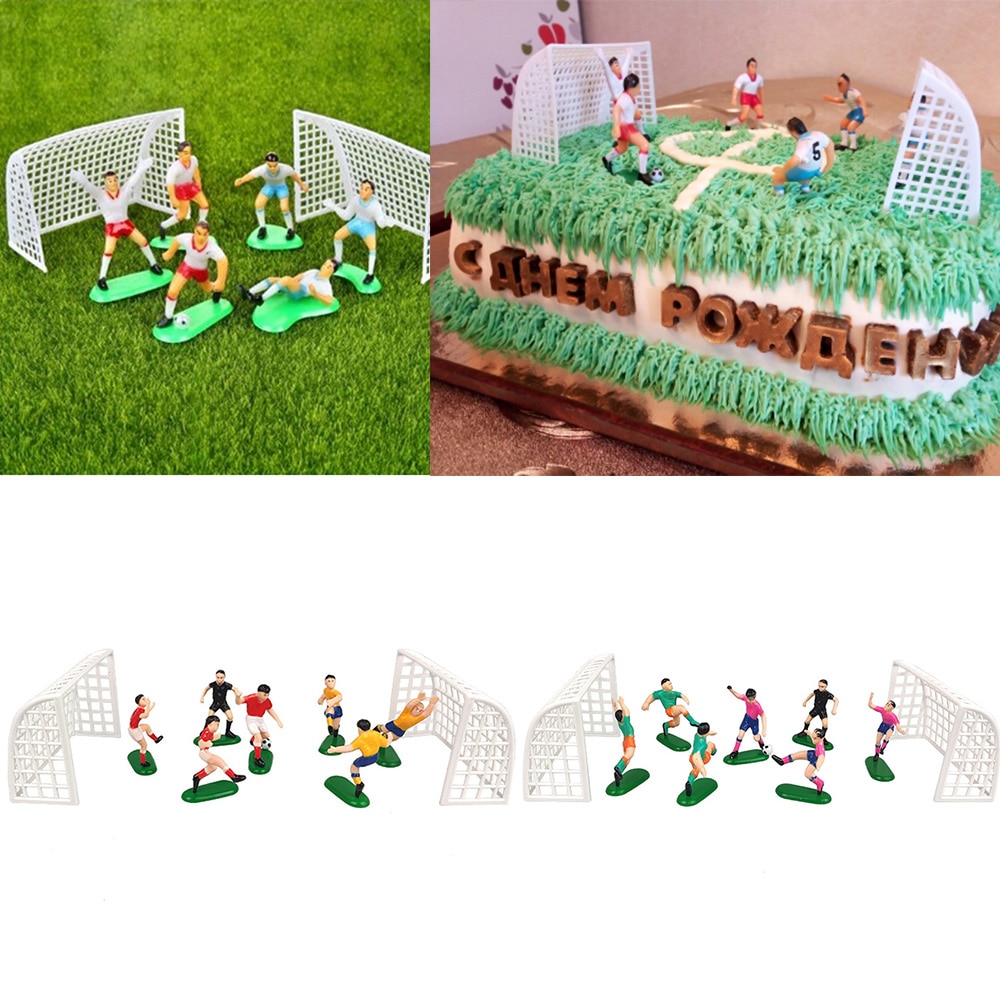 Reusable Football Cake Topper Set (8 pcs)