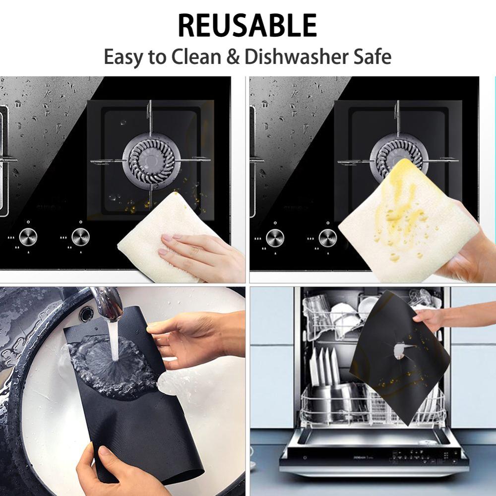 Reusable Kitchen Gas Stove Protector Liners (8 pcs)