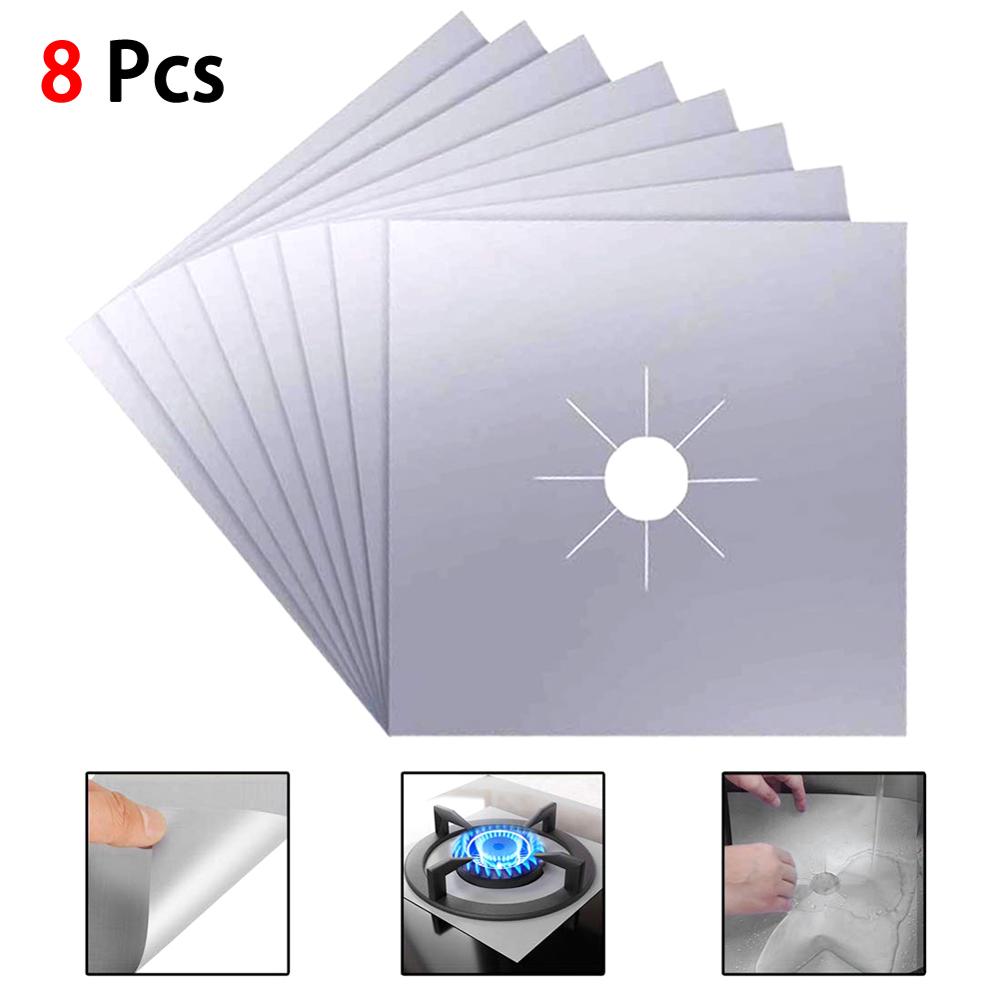 Reusable Kitchen Gas Stove Protector Liners (8 pcs)