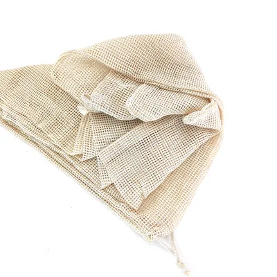 Reusable Mesh Drawstring Bags (4pcs) Reusable Mesh Drawstring Bags (4pcs)