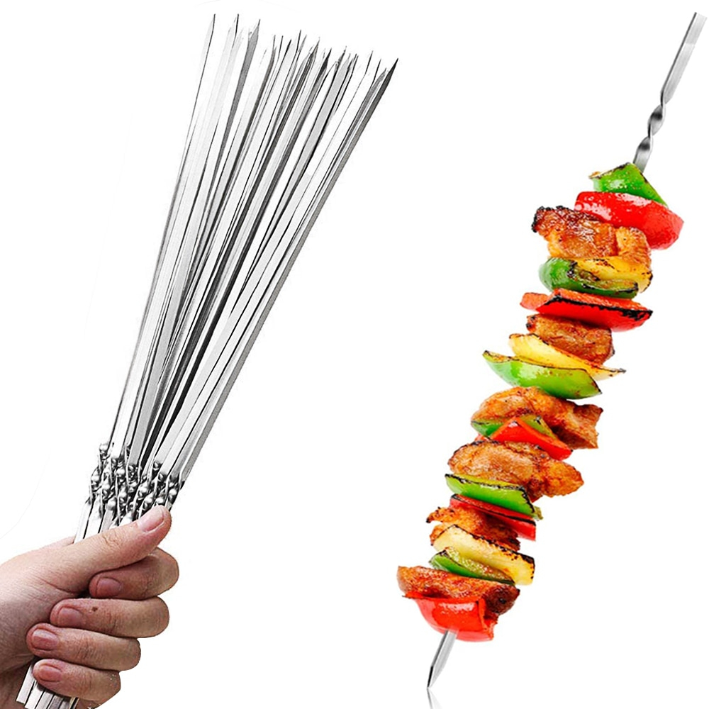 Reusable Metal Skewers for Grilling (20pcs)
