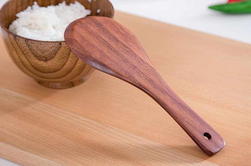 Reusable Natural Wooden Rice Paddle Reusable Natural Wooden Rice Paddle