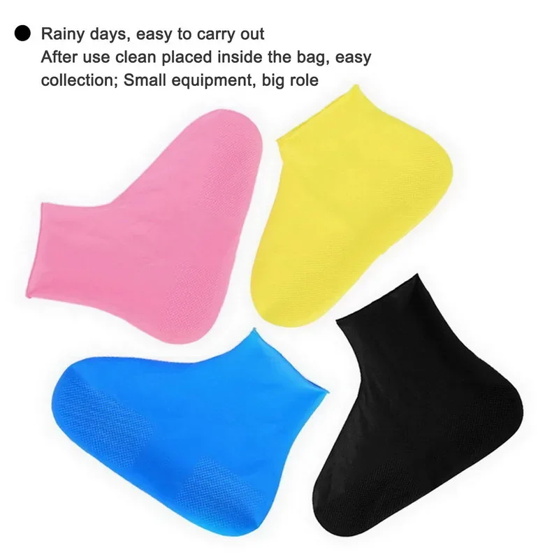 Reusable Non-slip Rain Boots Waterproof Shoes Covers Rubber Rain Boot Covers for Outdoor Use Gear Household Reusable Non-slip Rain Boots Waterproof Shoes Covers Rubber Rain Boot Covers for Outdoor Use Gear Household