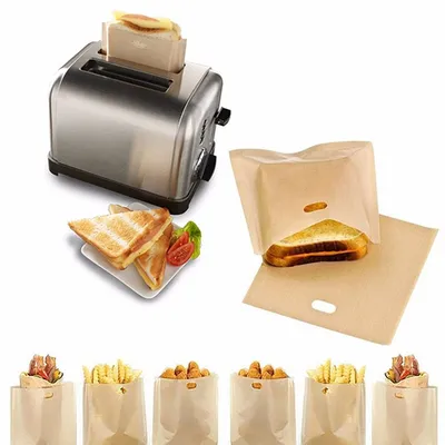 Reusable Non Stick Toastie Bags for Toaster (5pcs)