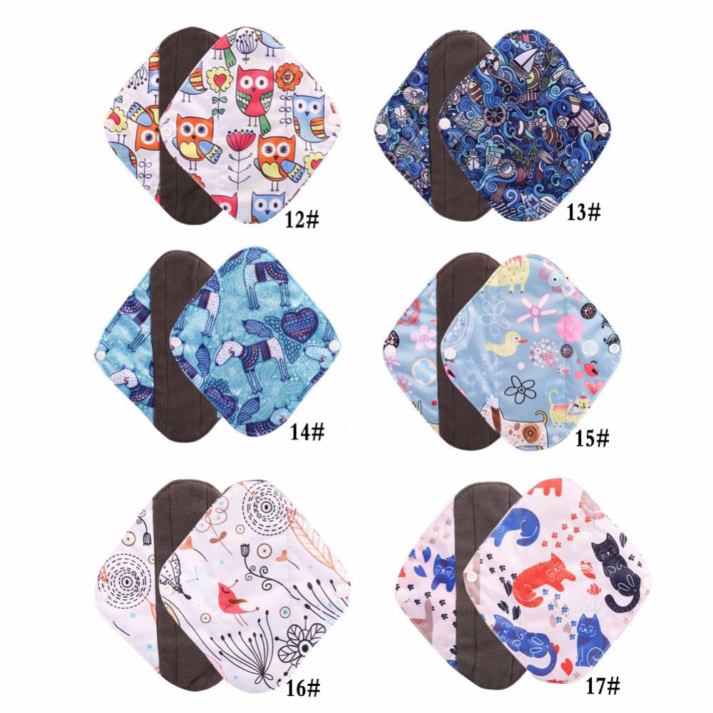 Reusable Pads Washable Cloth Menstrual Sanitary Pads
