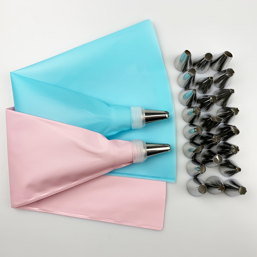 Reusable Pastry Bags with Nozzles Set Reusable Pastry Bags with Nozzles Set