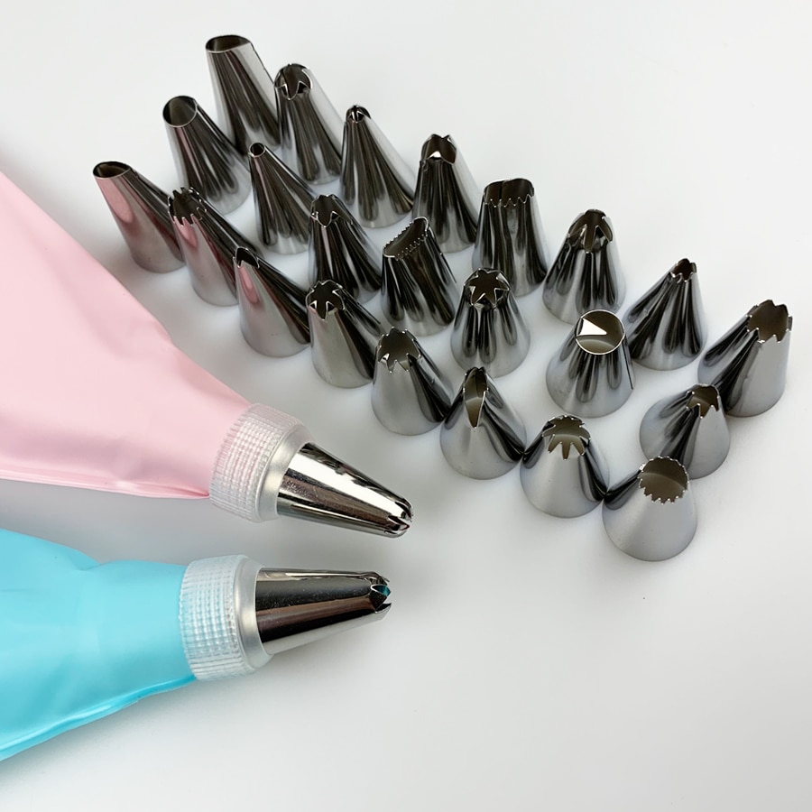 Reusable Pastry Bags with Nozzles Set Reusable Pastry Bags with Nozzles Set