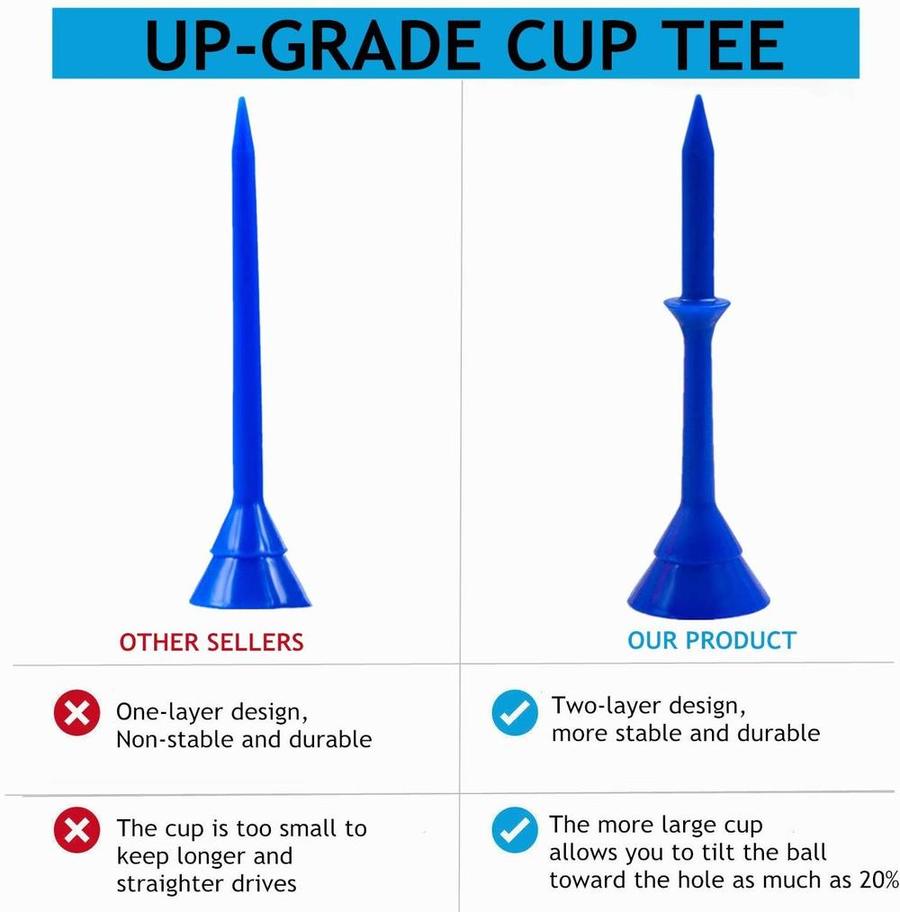 Reusable Plastic Golf Tees (50 pcs) Reusable Plastic Golf Tees (50 pcs)