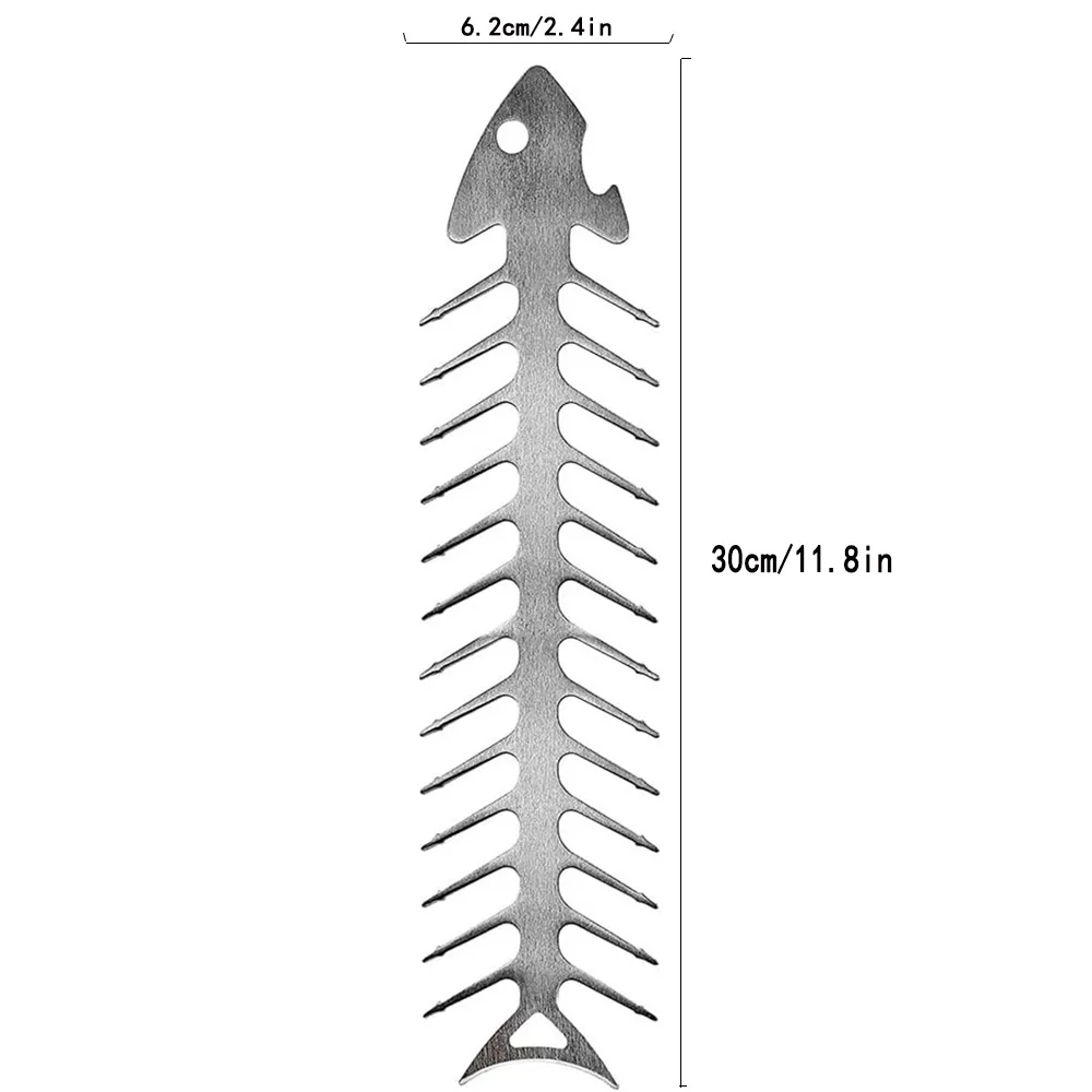 Reusable Roaster Fork Metal Fishbone Shape Barbecue Skewer Roasting Skewers for Camping Grilling Skewers Campfire BBQ Reusable Roaster Fork Metal Fishbone Shape Barbecue Skewer Roasting Skewers for Camping Grilling Skewers Campfire BBQ