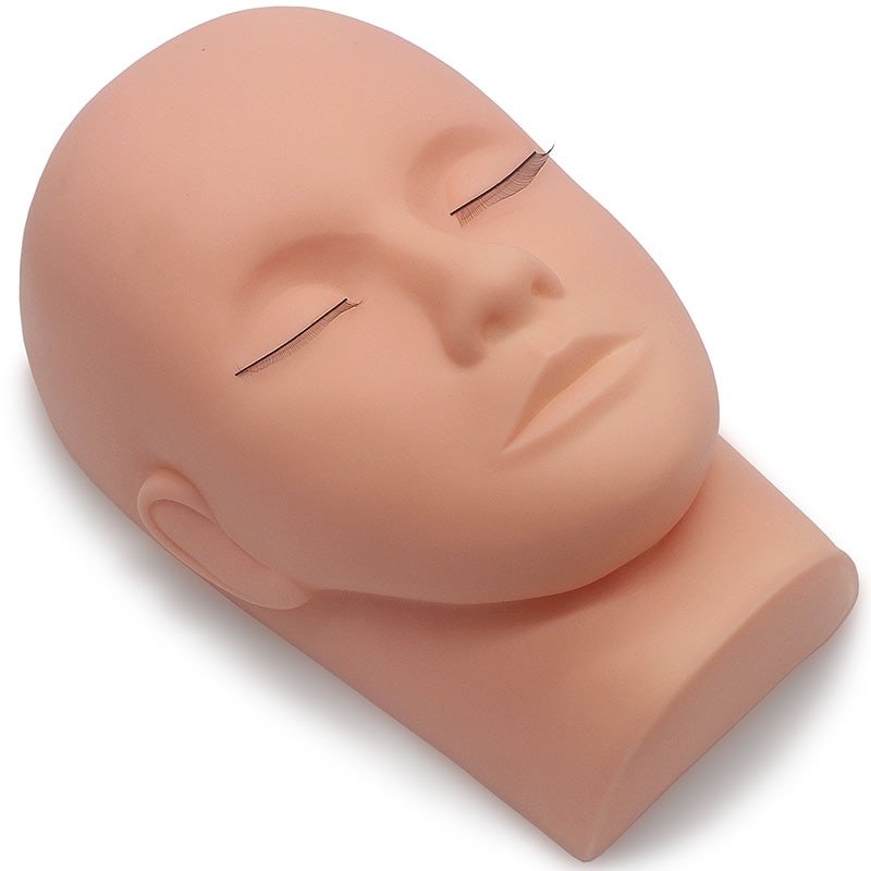 Reusable Rubber Eyelash Mannequin Head