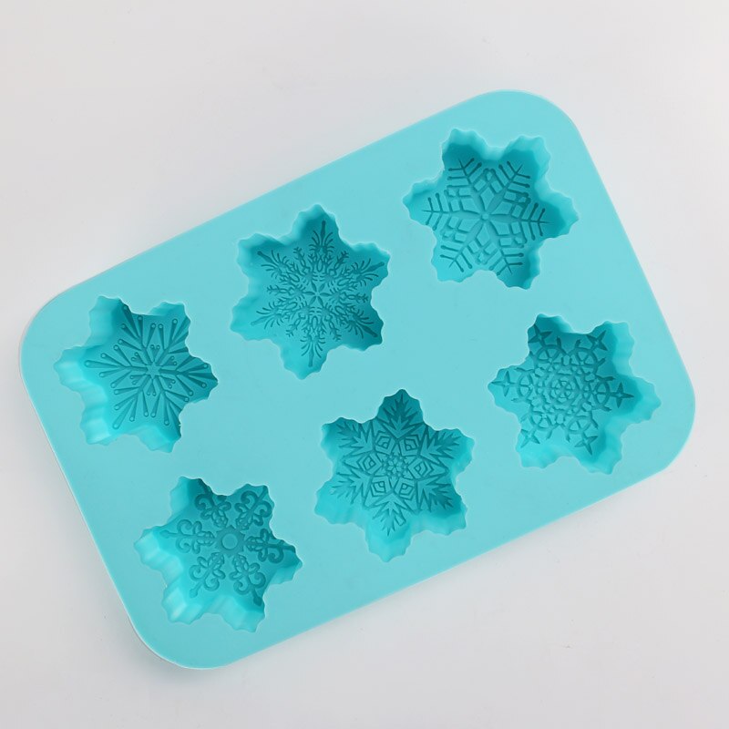 Reusable Silicone 6 Hole Snowflakes Mold Reusable Silicone 6 Hole Snowflakes Mold